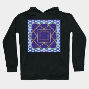 Gold chains, Geometric shapes Hoodie